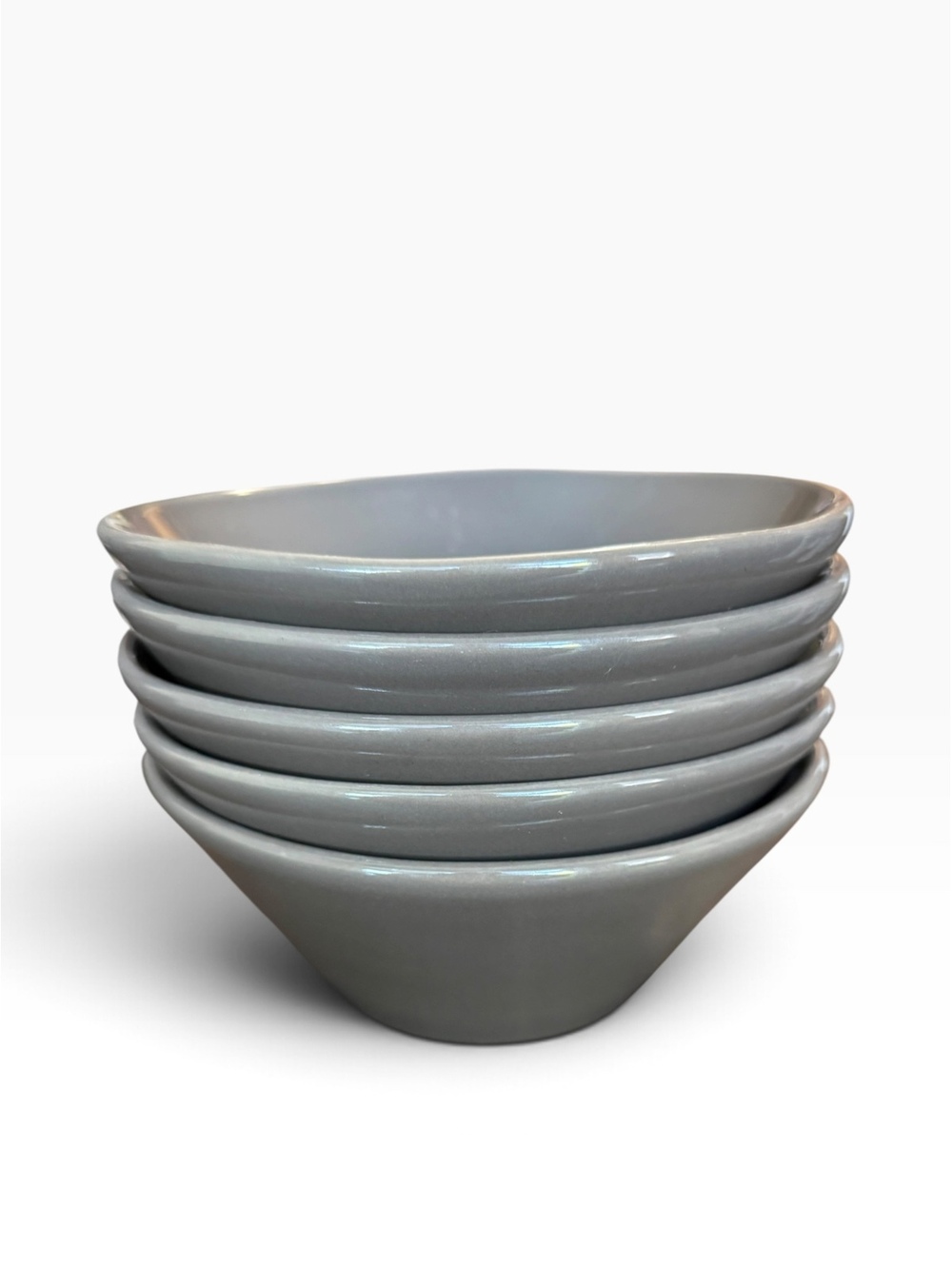 Set of 5 Taupe (Gray‑Brown) Ceramic Bowls – Modern Minimalist